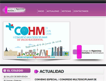 Tablet Screenshot of colegiohigienistasextremadura.com